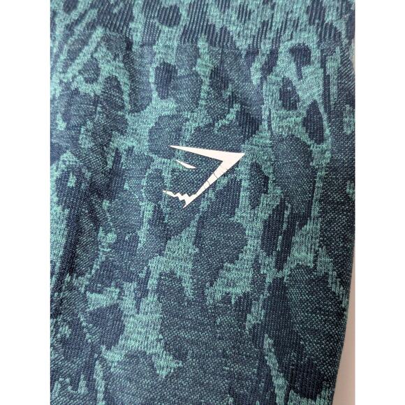 Gymshark Adapt Animal Seamless Leggings Butterfly Teal Green Womens - Picture 3 of 3